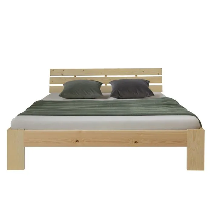 Lit double en bois Lit futon-2