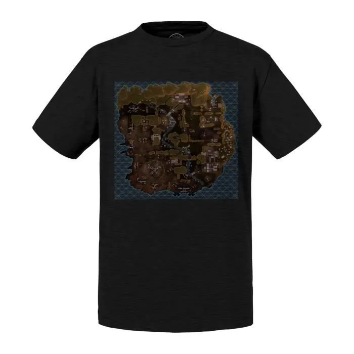 T-shirt Enfant Noir Apex Legends Map Battle Royale Jeux Video-0