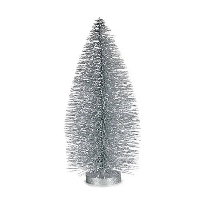 sapin de noël argenté (13 x 32 x 13 cm)-0