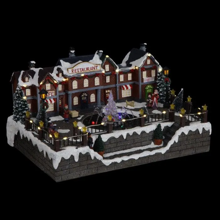 Village du père noël animé et lumineux fontaine du centre ville-1