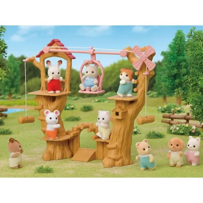 Figurine miniature - SYLVANIAN FAMILIES - La tyrolienne des bébés - Henry le bébé lapin crème - Multicolore-2