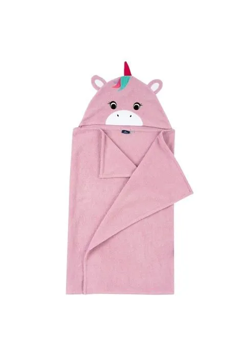 Sortie de bain - poncho de bain Chicco Peignoir a capuche en eponge Licorne, Peignoir Fille, Rose, Taille Unique-0