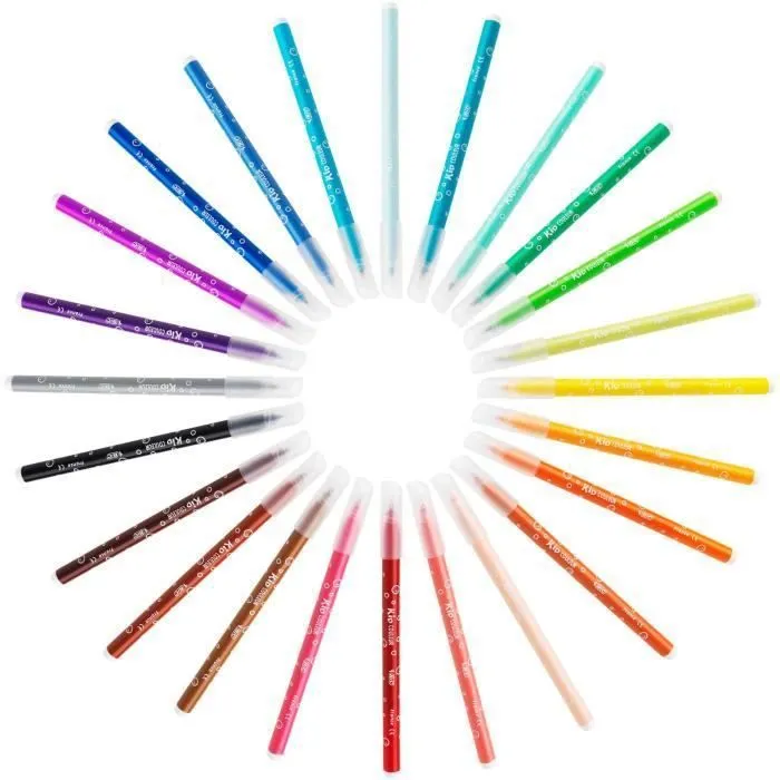 BIC Kids Kid Couleur Feutres de Coloriage à Pointe Moyenne - Couleurs Assorties, Etui Carton de 36-4