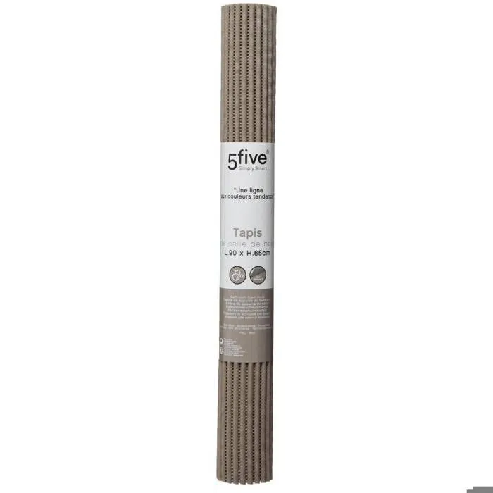 Tapis Salle de Bain Mousse 65x90 cm Taupe-1