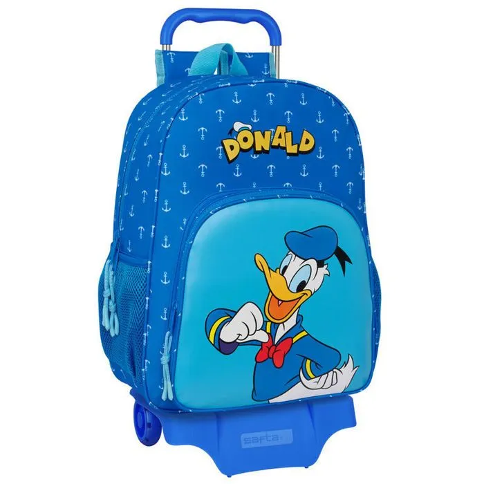 Sac trolley enfant - Safta - Disney Donald Duck - Ergonomique - Poches latérales - 32x12x38 cm-0