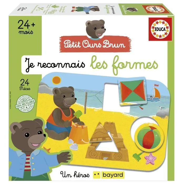 Jeu d'apprentissage - EDUCA - Je Reconnais Les Formes - Petit ours brun-0