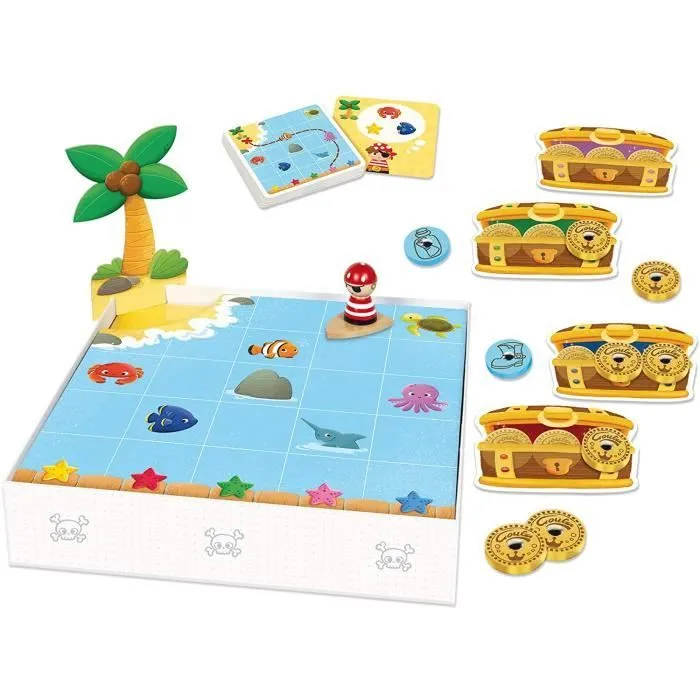 Jeu de société Pirate Island junior - GOULA - Jeu de plateau - 2 joueurs ou plus - Age 3 ans et plus-1