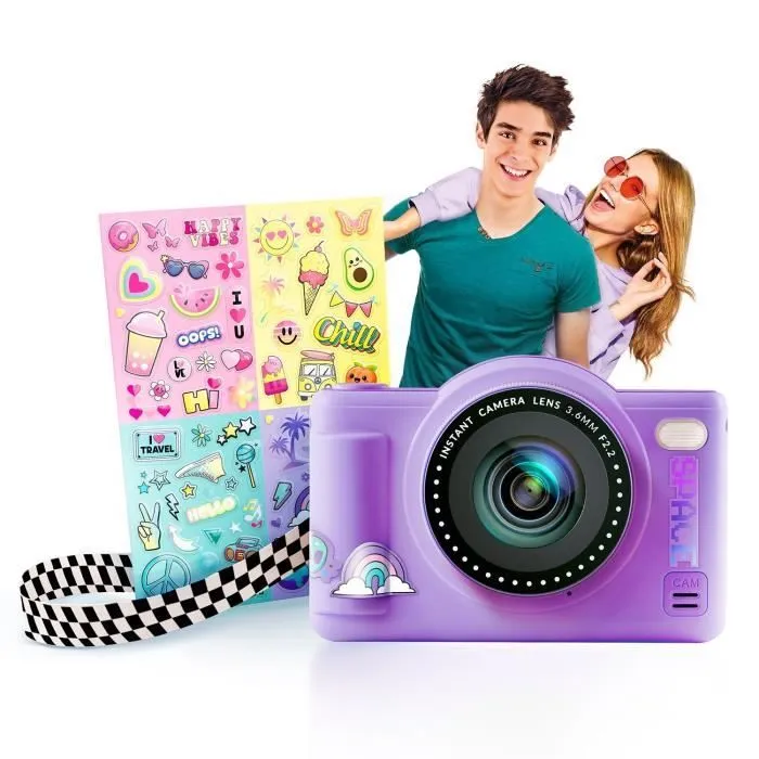 Canal Toys - Photo Creator -Appareil Photo Numérique Pop Couleur Violet- Avec carte SD 8Go incluse - CLK 041-2
