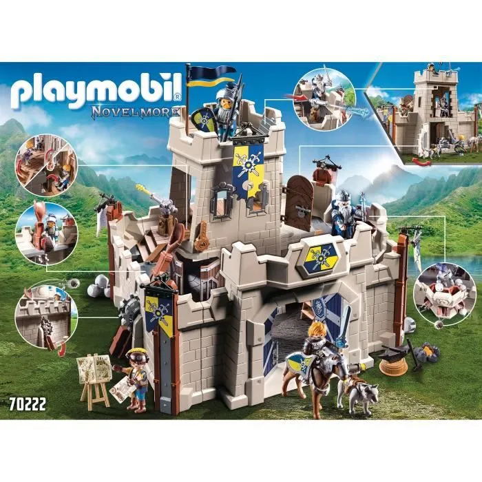 PLAYMOBIL - 70222 - Citadelle des Chevaliers Novelmore - 214 pièces - Mixte-1