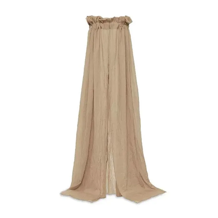 Ciel de lit Voile Moustiquaire 155cm Biscuit Marron Jollein-0