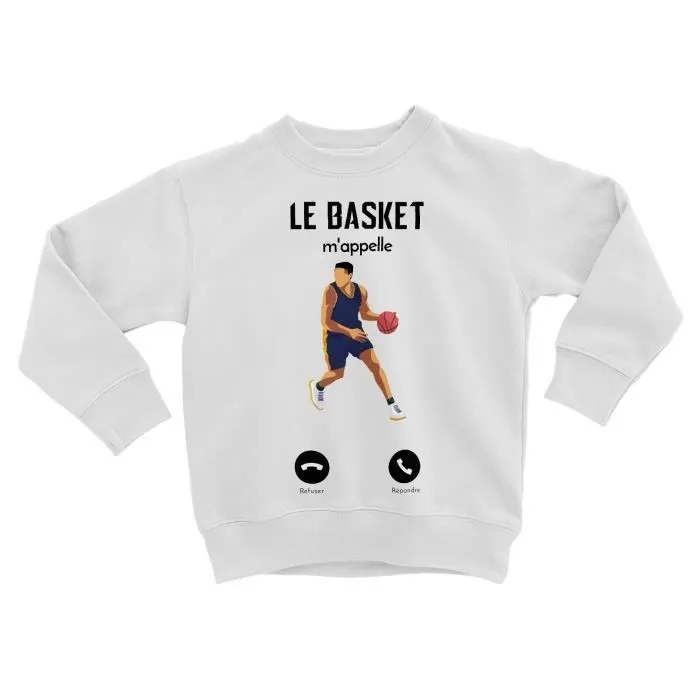 Sweatshirt Enfant Le Basket M'Appelle Sport Etats-Unis USA-0