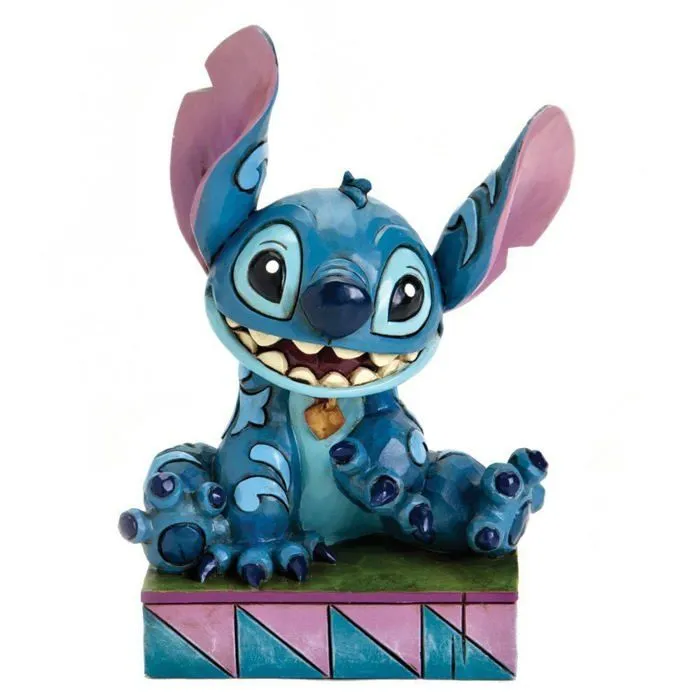 Figurine Stitch Ohana means Family - Disney Tradition by Jim Shore - Effet bois peint à la main - Hauteur 10 cm-2