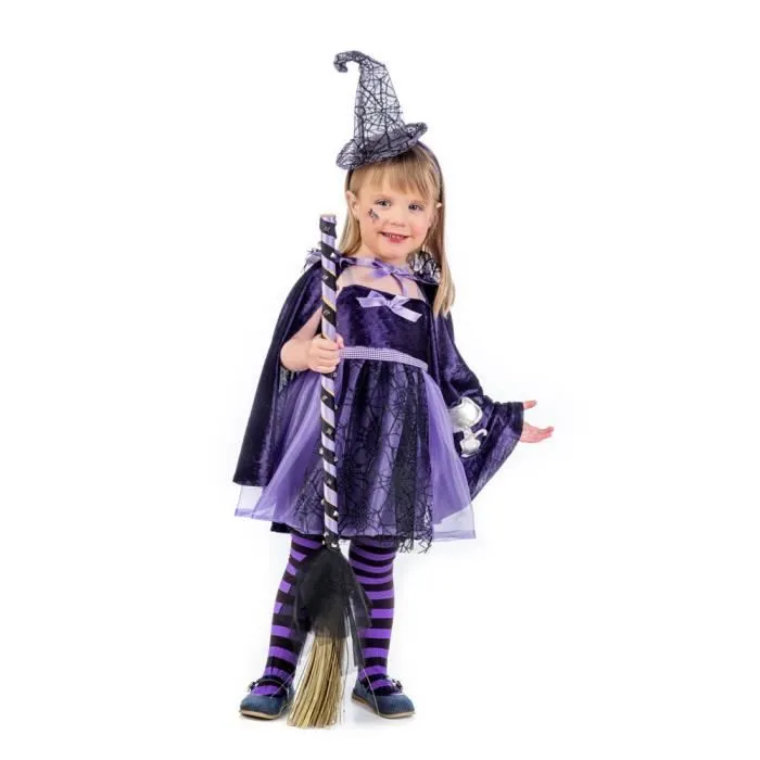 Limit Sport Arc-en-ciel Sorcière, Fansy costume, Magic, Witch, Fille, Polyester, Noir, Violet-0