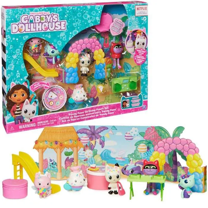 Gabby's Dollhouse Birthday Kit Pando Paws figurines + accessoires-0