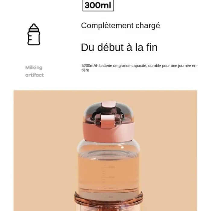 Chauffe-Eau portatif,Chauffe-Eau Portable pour Formule bébé Capacité de 300 ML,Chauffe biberon Nomade sans Fil-2