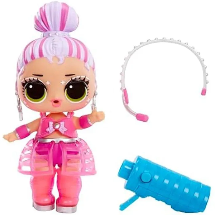 Poupée - L.O.L. SURPRISE! - Neon Pop Stars Tots - 7 Tots à collectionner - Lumière noire - Accessoires lumineux-1