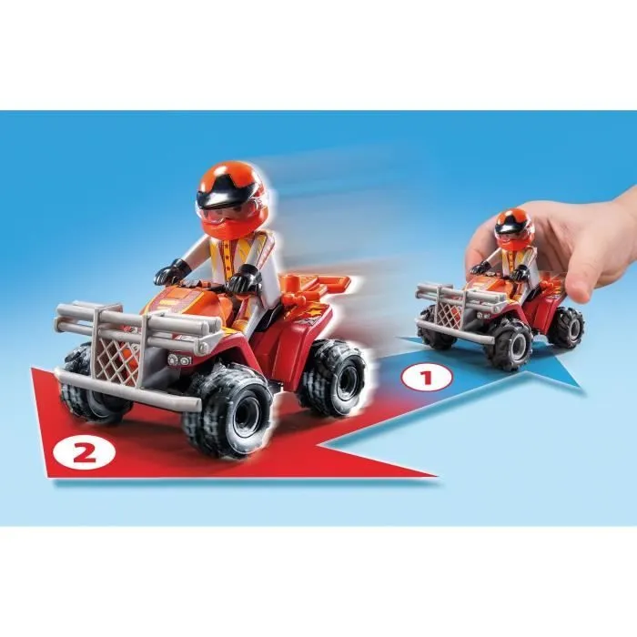 PLAYMOBIL 71808 Duo de cascadeurs avec quad et moto-3