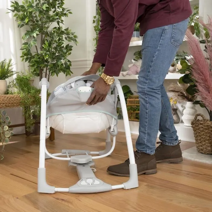 INGENUITY Balancelle Power Adapt Portable Swing - USB - Pliable - 61 x 77 x 53 cm - Multicolore - Dès la naissance-2