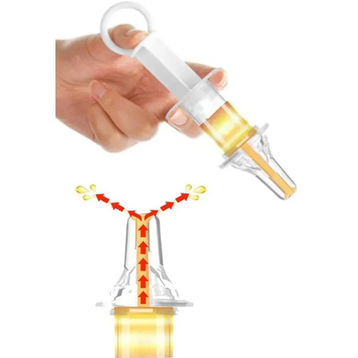 Pipette Silicone Alimentation Médicaments Easyfeed White-1