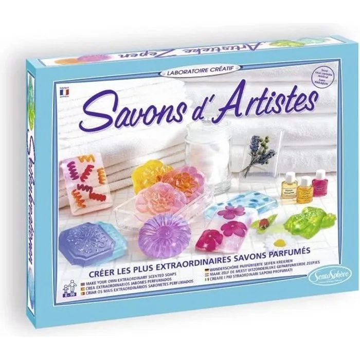 Kit Savon D'Artistes SENTOSPHERE - Créez des savons cosmétiques originaux - Mixte - A partir de 8 ans-0