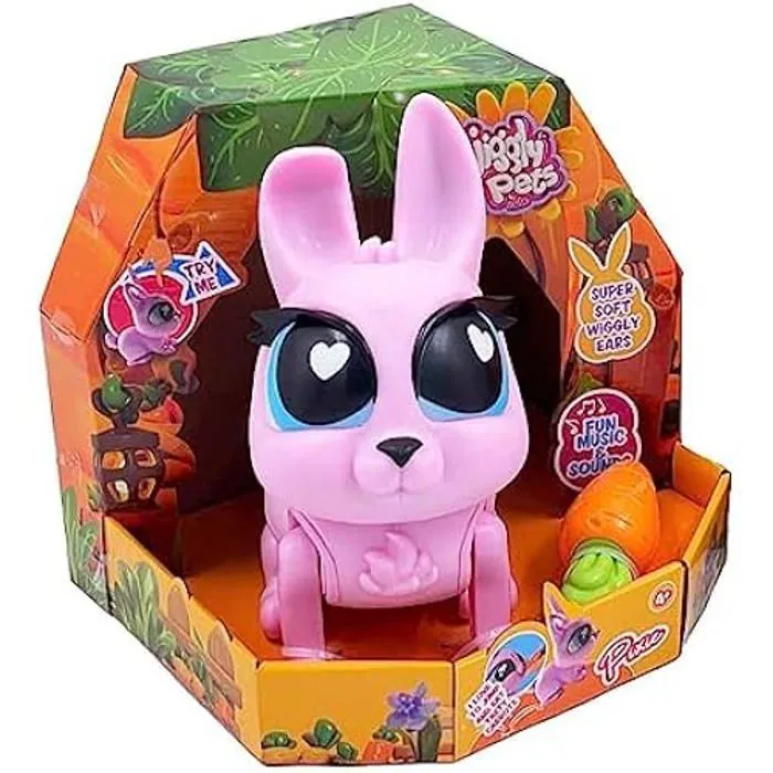 Jouet interactif - JIGGLY PETS - Pixie le Lapin - Caoutchouc souple - Chante et marche - À partir de 4 ans-0