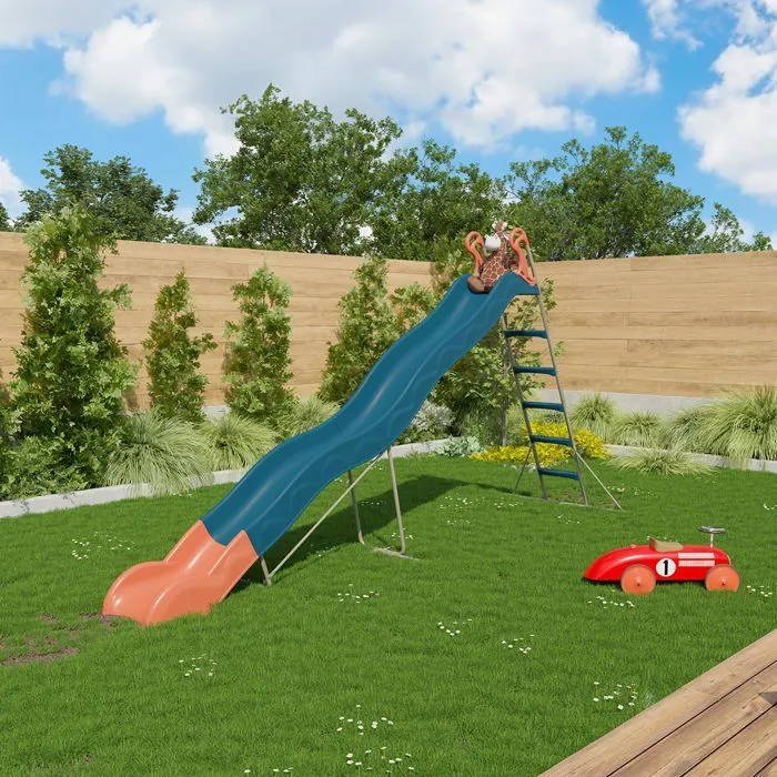 Toboggan - ALEO BY TRIGANO - Valou - 3,80 m - Bleu/corail - Pour enfants de 3 à 12 ans-2