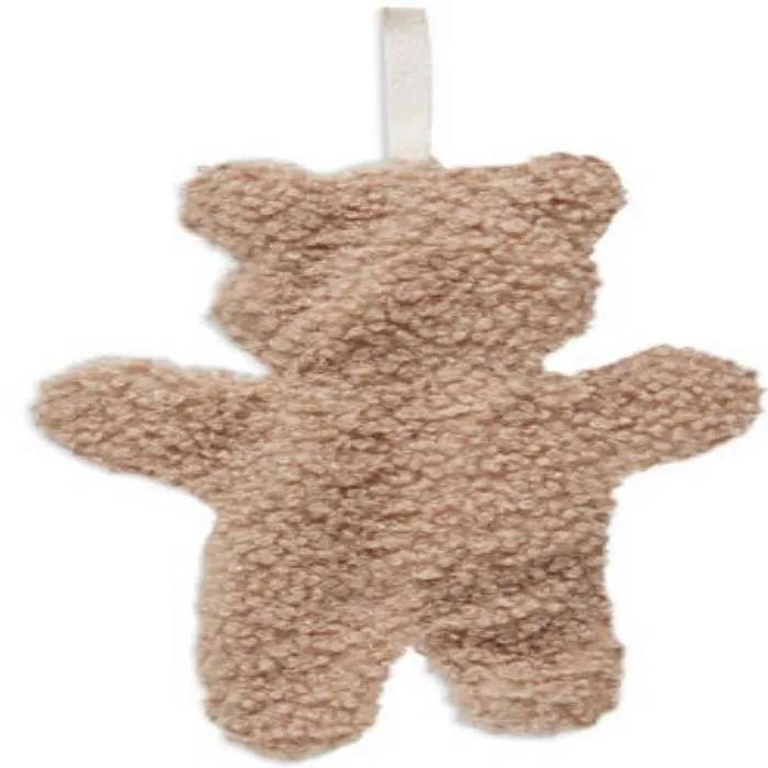 Attache sucette - JOLLEIN - Teddy Bear Biscuit - Marron - Porte tétine bébé-1