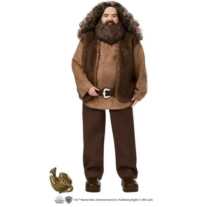 Poupée Rubeus Hagrid 30 cm - Harry Potter - Figurine articulée avec bébé dragon Norbert-0