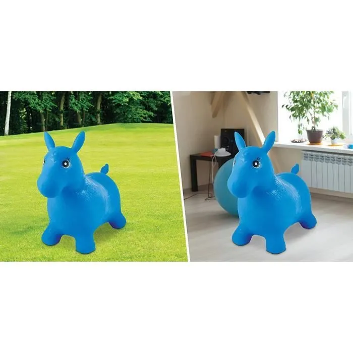 Cheval Gonflable Bleu - LEXIBOOK - Modèle Cheval - Pour Enfant de 3 ans et plus-2