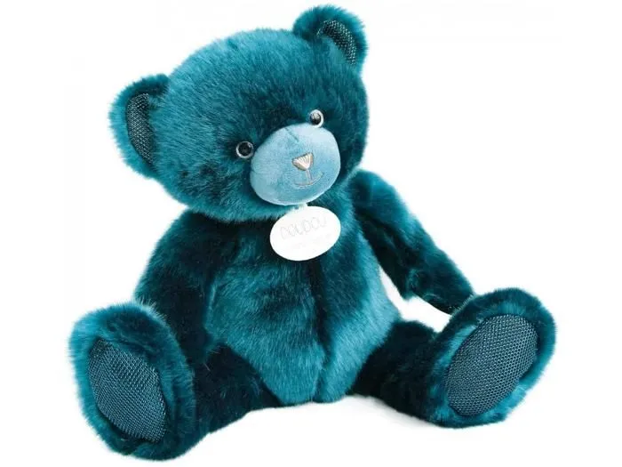 Peluche Doudou & compagnie Ours Collection - bleu - 35/44 cm-2