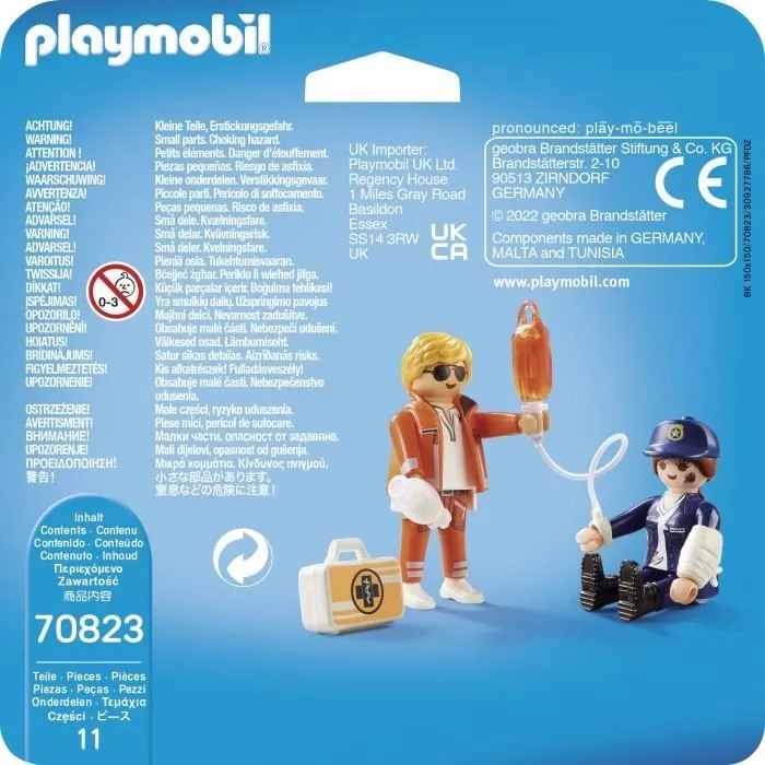 PLAYMOBIL - 70823 - Playmobil Duo - Secouriste et policière-3