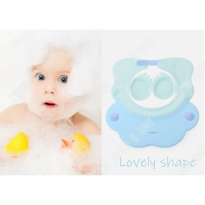 visière bain enfant bebe douche salle de bain protection oreille imperméable hygiène waterproof cheveux sec fille garçon visage sec-3