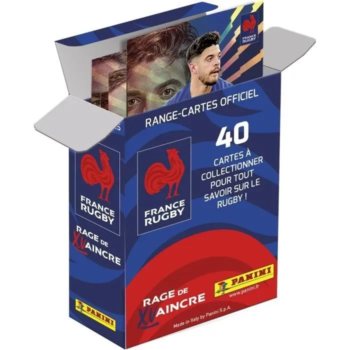 Coffret Collector Rugby Equipe de France-Rage de Vaincre 1 Album + 18 Pochettes + 3 Cartes Edition Limitée - PANINI-3