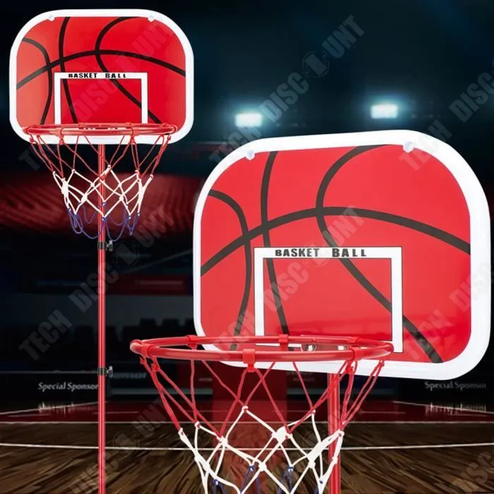 TD® Support de basket réglable pour enfants jouets de sport de tir intérieur et extérieur (1,2 mètres) s1201 panier en plastique 1 b-2