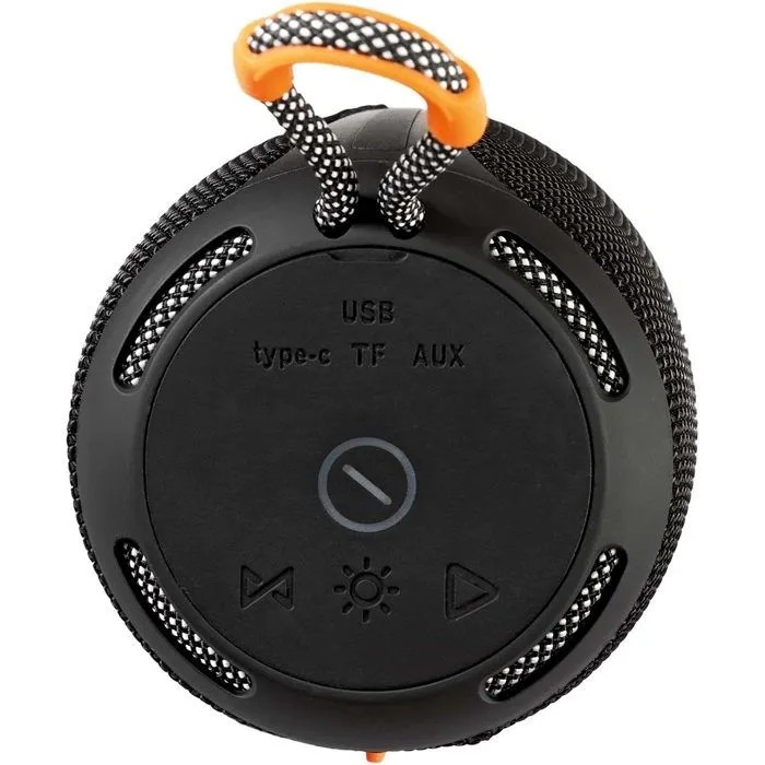 Enceinte Bluetooth 5.1 Portable BAS 9 avec Éclairage d'Ambiance LED IPX6 Imperial Noir / Orange-2