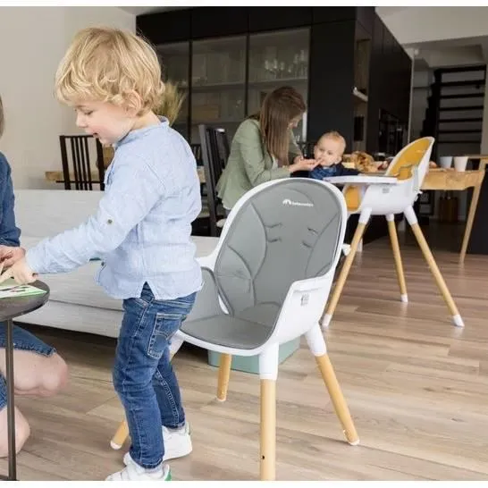 BEBECONFORT AVISTA Chaise haute évolutive, Dès 6 mois jusqu' à 6 ans (30 kg), se transforme en petite chaise enfant, Warm Grey-6