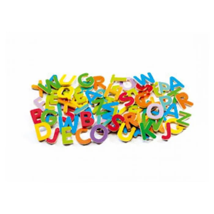 Lettres en bois magnétiques - DJECO - 83 Lettres Magnétiques - Multicolore - Intérieur - Mixte-1
