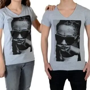 Tee Shirt Little Eleven Paris Lil SS Mixte - Gris-0