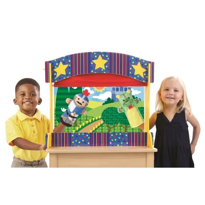 Théâtre de marionnettes de table - MELISSA & DOUG - Garçon et Fille - Vert - A partir de 3 ans-0
