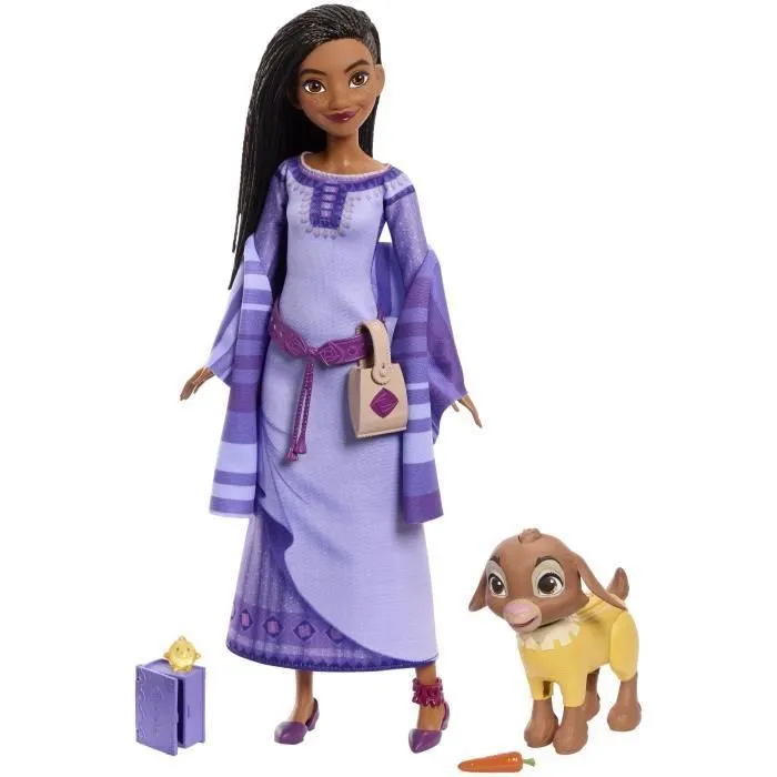 Disney-Wish-Coffret aventure Asha du Royaume de Rosas-Poupée, animaux HPX25-2