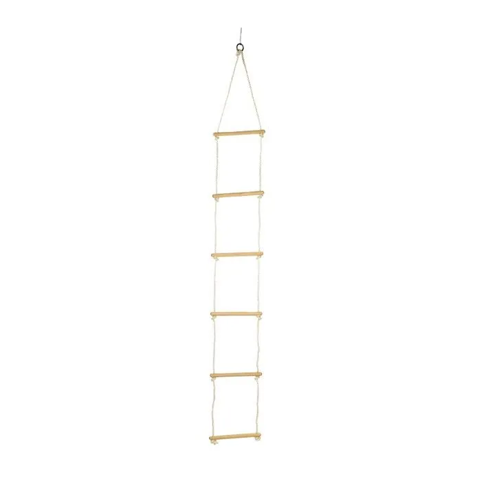 Echelle de corde 5 barreaux pour portique Legler - Marron - 180 x 40 cm-2