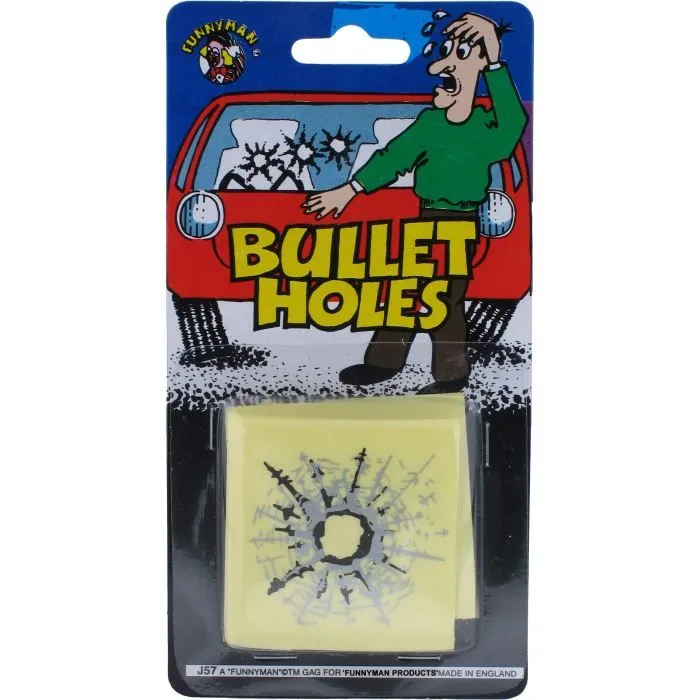 Faux Impact de Balle - Non spécifié - 3 pièces - Jaune - Pour adultes - Blague amusante-0