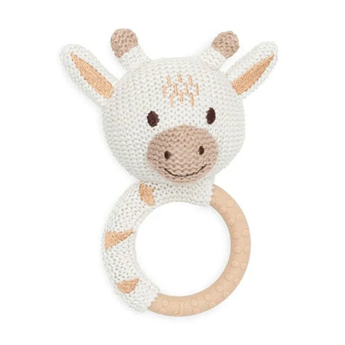 Anneau de dentition Girafe - Coton et bois - Jollein - Bébé-0