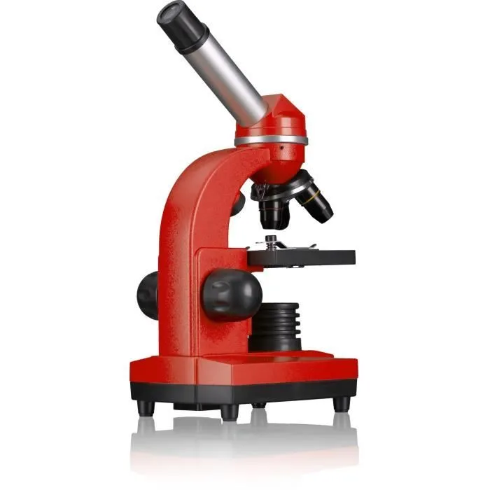 Microscope étudiant BIOLUX SEL - BRESSER JUNIOR - grossissement 40x-1600x - kit d’expérimentation - rouge-4