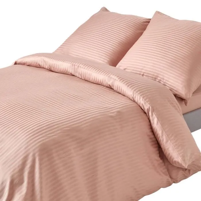 Parure de lit Taupe 100% coton Egyptien 330 fils 160 x 220 cm-0
