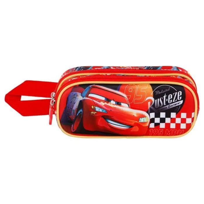 Trousse - KARACTERMANIA - Cars 3 Bumper - Rouge - Double compartiment - Zippée-1