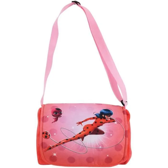 JEMINI Miraculous Sac besace à bandoulière Lady Bug +/- 26 cm - Pour enfant-1