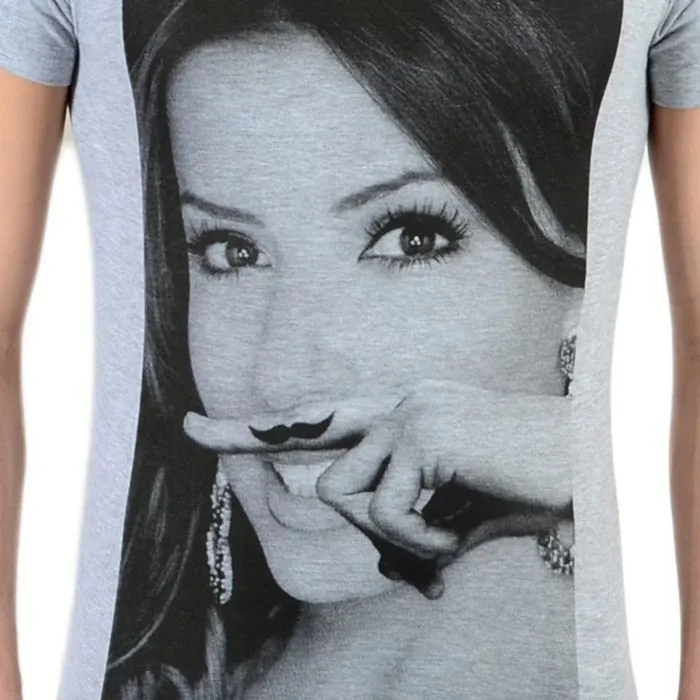 Tee Shirt Little Eleven Paris Eva SS Mixte - Gris-5
