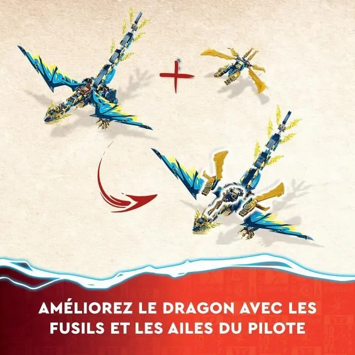 LEGO® NINJAGO 71796 Le Dragon Élémentaire contre le Robot de l’Impératrice, Grand Jouet-5
