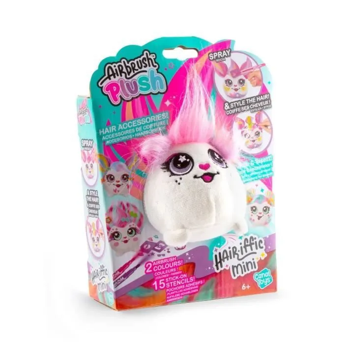 Canal Toys - Airbrush Plush - Mini peluche Hair’iffic à coiffer et décorer avec feutres - AIR 038 - Modèle peluche aléatoire-5